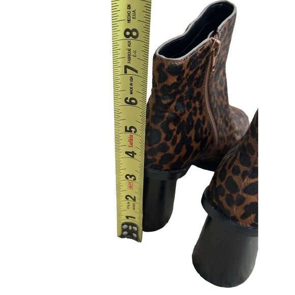 Gibson Latimer 7M Leopard Print Ankle Boots With 3-Inch Block Heel & Side Zipper - Picture 7 of 15